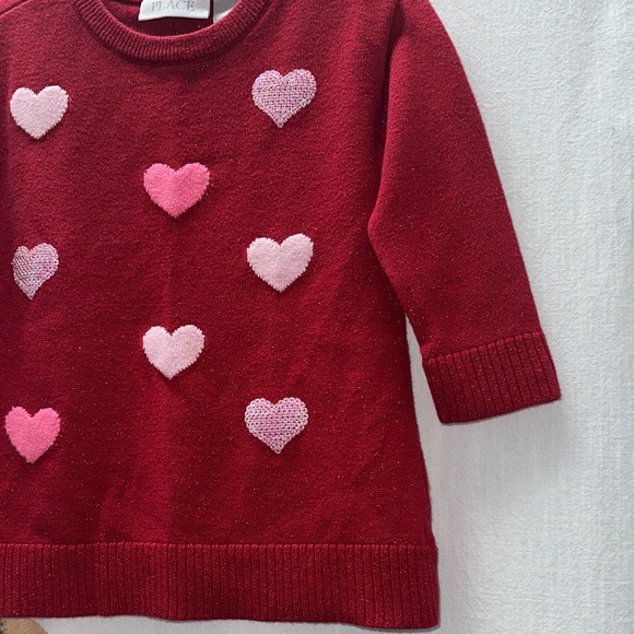 The Children's Place Red Dress with Pink and White Hearts - Picture 5 of 12